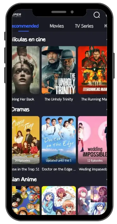 Xuper TV — inicio y recomendados